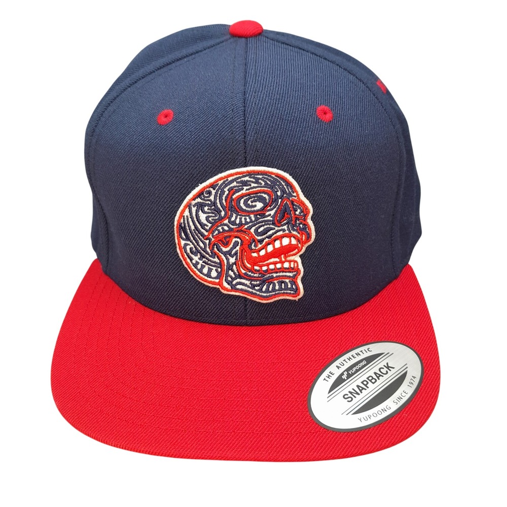 Terrapin Beer Co Yupoong Snapback Hat Navy Red Sugar Skull Flat Bill Mens Cap